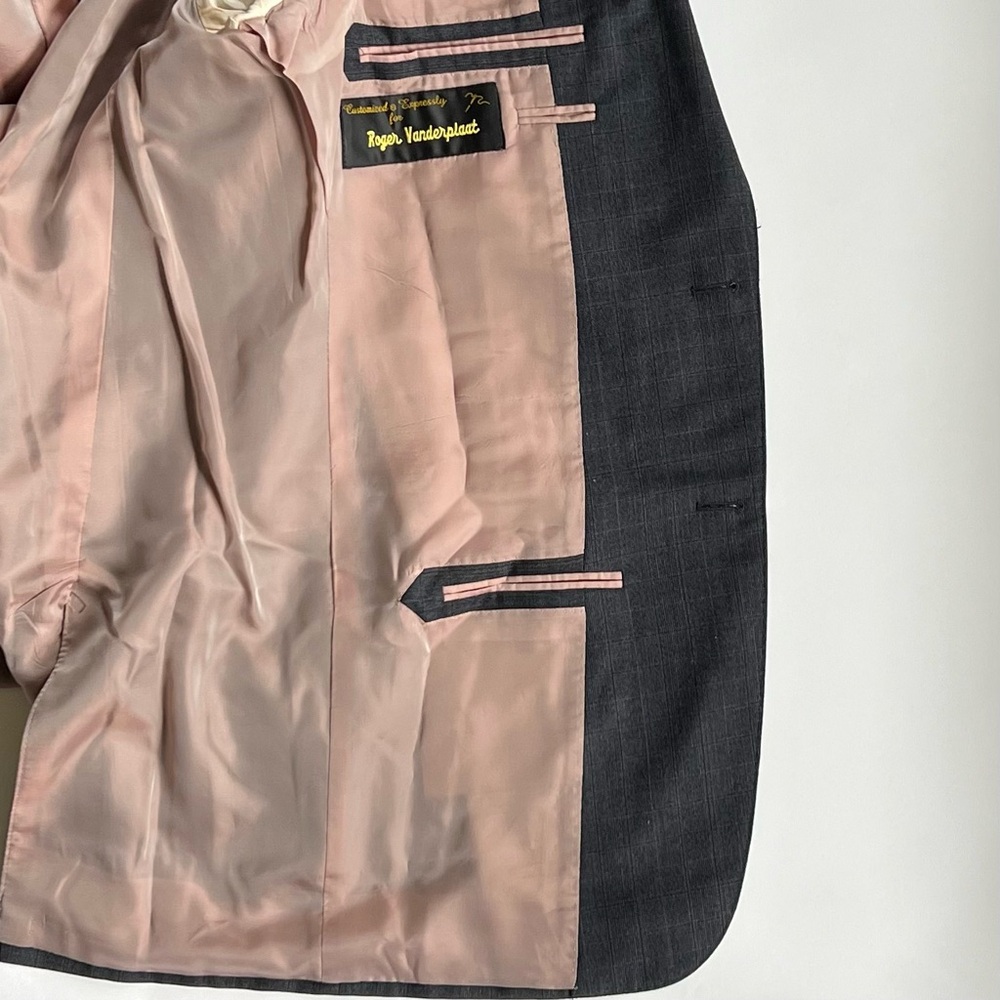 Hickey Freeman Grey Plaid 2 Piece Suit, Size XXL - Picture 6 of 13